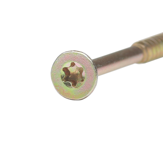 Tornillo para madera de cabeza plana Torx de acero al carbono
