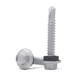 Tornillo autoperforante hexagonal de brida grande con arandela EPDM