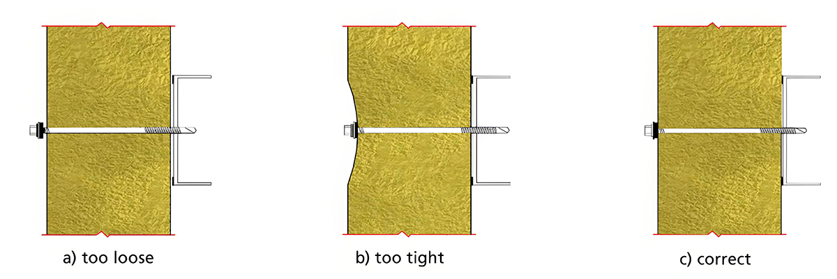 tornillo de fijaci&oacute;n del panel s&aacute;ndwich