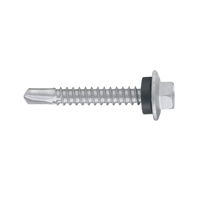 Tornillo autoperforante hexagonal de brida grande con arandela EPDM